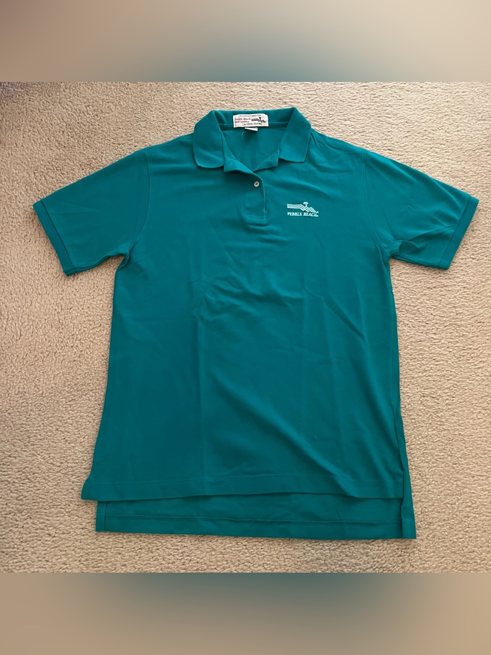 Izod Club Exclusively Made Pebble Beach Polo in Blue size Medium 100% cotton